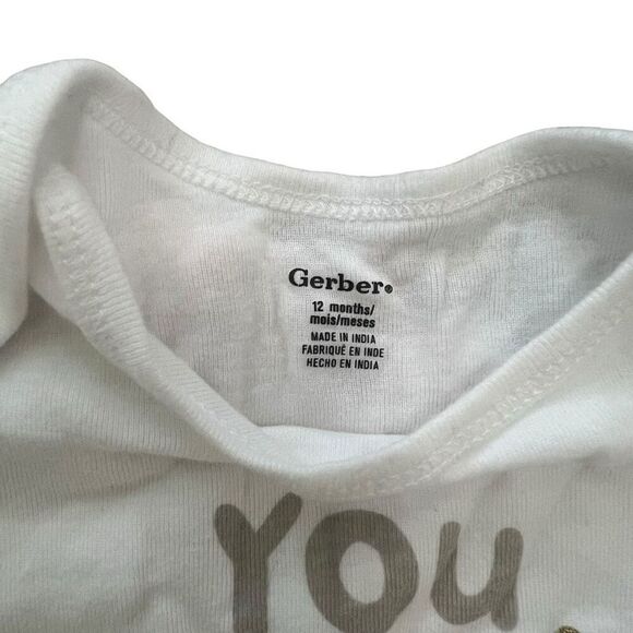 Lot of 5 Gerber Baby Mixed Print Onesie Bodysuit Size 12 Months Multi-Color - Picture 4 of 6